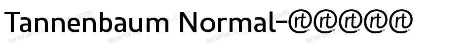 Tannenbaum Normal字体转换